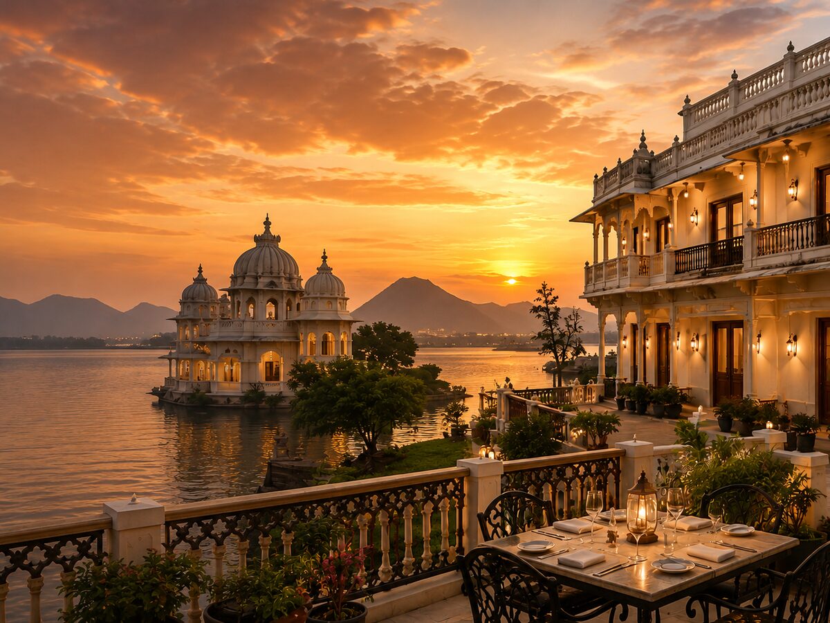 Sunset lakeside dining — Weekend Getaway Offer at Shree Niwas